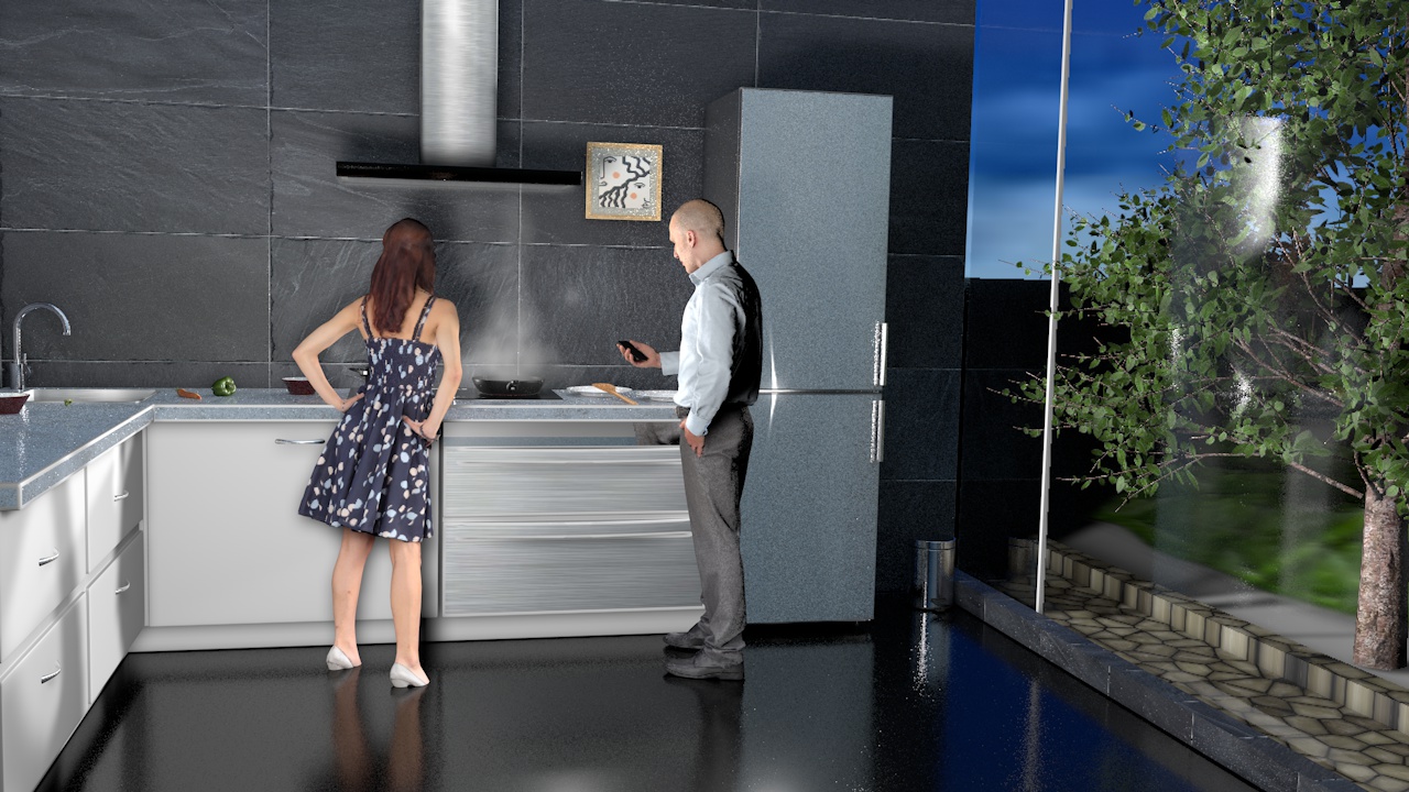 无焰燃气炉厨房